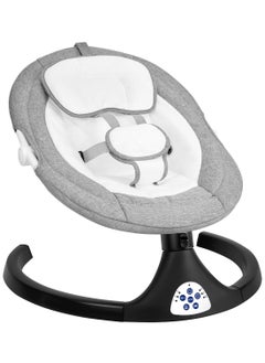 Beauenty Portable Electric Bluetooth Infants Baby Swing With Music, 3 Timer Settings, Tray, Remote Control And Mosquito Net - Grey  - Image 1