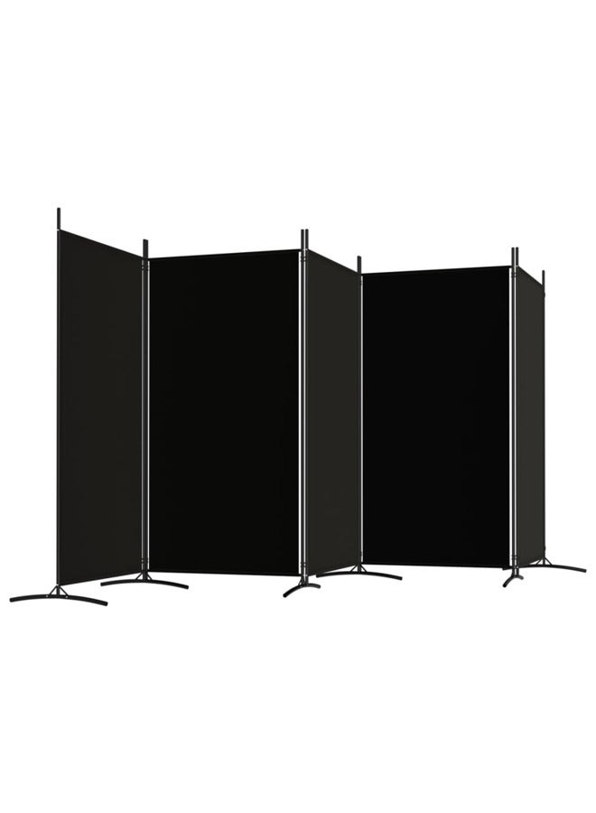 فيداكسل مقسم غرفة 5-ألواح أسود 433×180 سم قماش 350269 - Image 2
