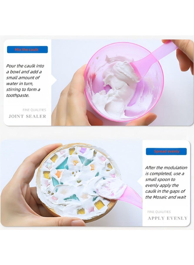 Mordely Mosaic Tiles DIY Kit Cup Mat Mosaic Crafts Materials Pack with Mosaic Bulk and Bamboo Base for Colorful Decoration - Image 5