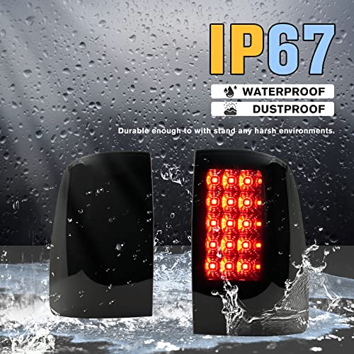 LitMiRaCle Smoke Lens Tail Light Compatible with Dodge RAM 1500 2009-2018, Brake Light Compatible with Dodge RAM 2500 3500 2010-2018 𝙁𝙖𝙘𝙩𝙤𝙧𝙮 𝙃𝙖𝙡𝙤𝙜𝙚𝙣 Taillight Models - Image 4