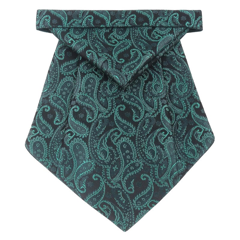 Riyasat -Cravat Ties for Men Paisley Cravat for Men Wedding Jacquard Woven Men,s Cravat Tie With Pocket Square - Image 1