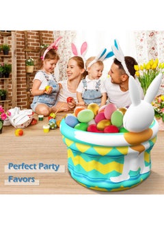 Jasonwell Inflatable Pool Party Cooler - Easter Bunny Ice Bucket Luau Hawaiian Tropical Beach Themed Birthday Easter Party Decorations Favors Supplies Decor Blow Up Drink Cooler Outdoor Kids Adults  - Image 1