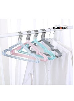 Red Dot Gift 50-Piece Gold Metal Hangers Shirt Hangers Wire Hangers 40cm Strong Anti-Slip Hangers Space Saving Rubber Coated and  Heavy Duty Hangers  - Image 4