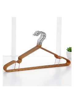 Red Dot Gift 50-Piece Gold Metal Hangers Shirt Hangers Wire Hangers 40cm Strong Anti-Slip Hangers Space Saving Rubber Coated and  Heavy Duty Hangers  - Image 2