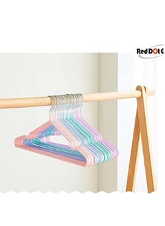 Red Dot Gift 50-Piece Gold Metal Hangers Shirt Hangers Wire Hangers 40cm Strong Anti-Slip Hangers Space Saving Rubber Coated and  Heavy Duty Hangers  - Image 3
