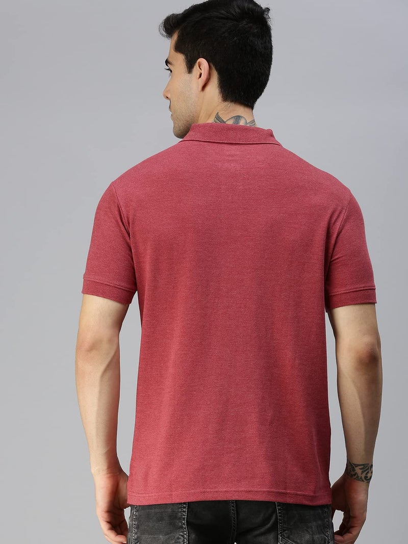 ONN Men's Solid Regular Fit Polo NC432_WN_1PC_Wine_Large: 100-105 Cms - Image 4