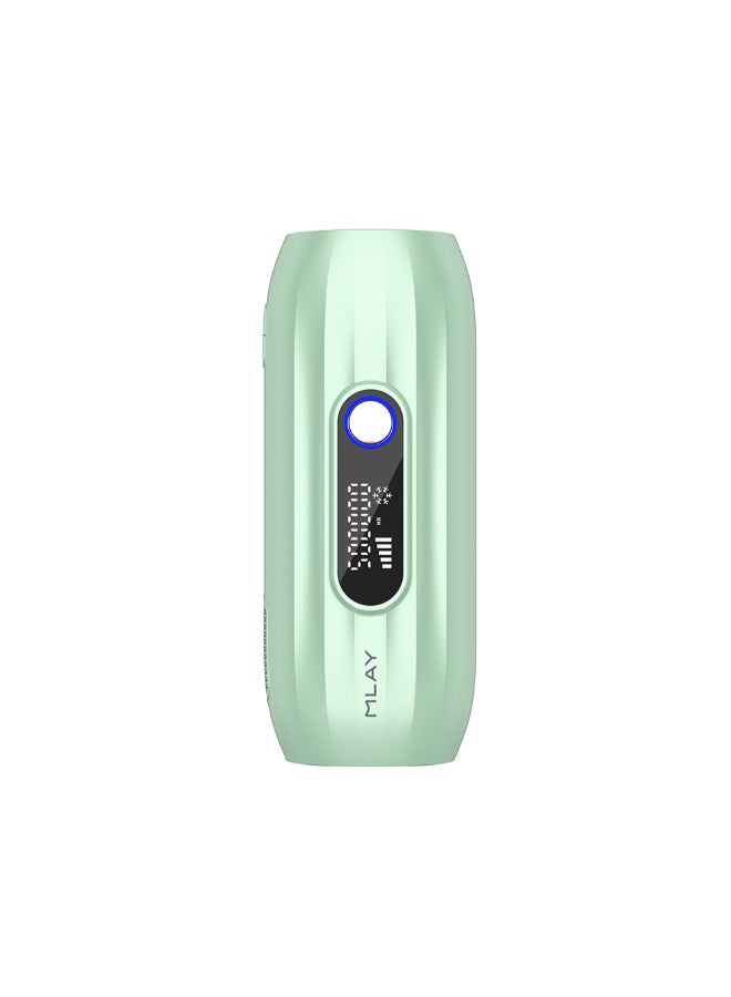 ملاي جهاز إزالة الشعر بالليزر T15 Ice Compress IPL Sapphire Laser 0.6 ثانية/فلاش، 500000 ومضة، 5 مستويات للطاقة، جهاز إزالة الشعر بالليزر الدائم غير المؤلم للوجه والساق والذراع والإبط وخط البكيني باللون الأخضر - Image 1