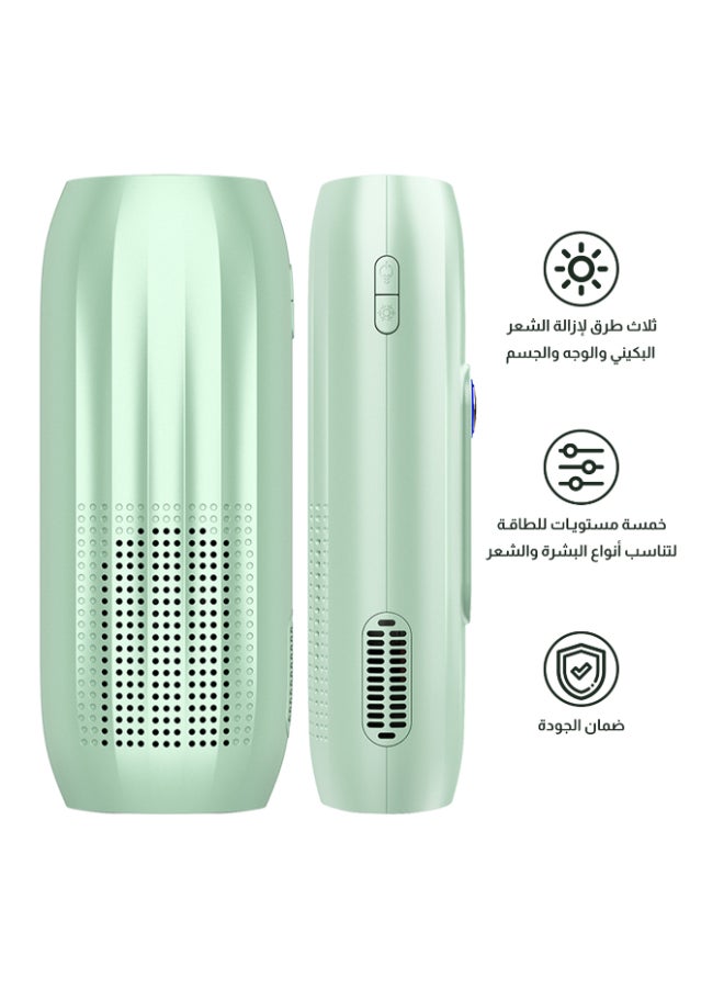 ملاي جهاز إزالة الشعر بالليزر T15 Ice Compress IPL Sapphire Laser 0.6 ثانية/فلاش، 500000 ومضة، 5 مستويات للطاقة، جهاز إزالة الشعر بالليزر الدائم غير المؤلم للوجه والساق والذراع والإبط وخط البكيني باللون الأخضر - Image 5