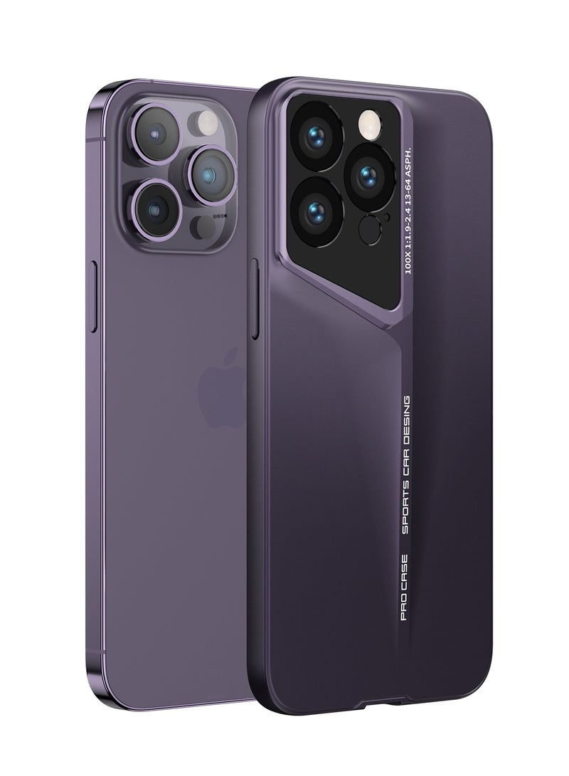 LEEKA iPhone 14 Pro LEEKA Ultra Slim New Sport Car Design Fiber Back Cover Luxury Camera Protection case for apple iPhone 14 Pro (Purple) - Image 1