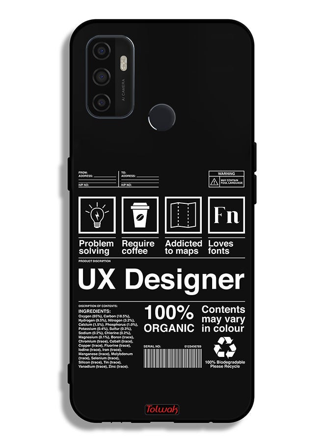 Tolwak Oppo A32 Protective Case Cover Ux Designer Sticker - Image 2