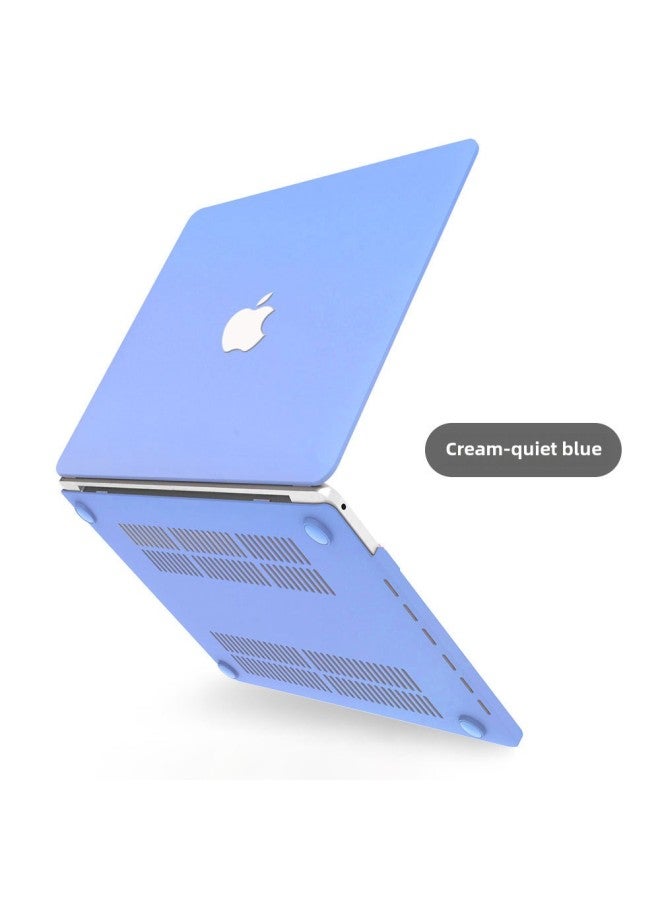 Digital Computer/macbook Protective Case - Pu Leather Cover Keyboard Screen Protection-Color:Tranquility Blue (Cutout)-Applicable Model:2023air15(A2941/A3114/A3241)