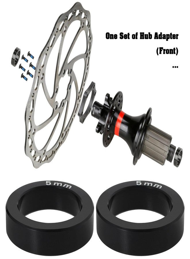 OTOTEC 1 Set of Bike Hub Adapter Disc Brake 100-110x15mm 5mm Thick Bicycle Brake Disc Conversion Base Compatible with Boost Hub Conversion Bicycle (Front) - Image 2