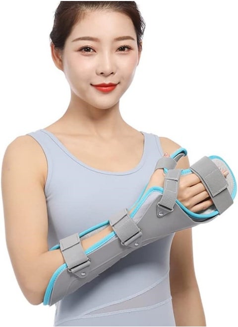Adjustable Wrist Support Orthotics Hand Fracture Fixed Strap 360 Degree Protection Hook and Loop Fastener Design Hollow Hard Shell Splint for Sprain Carpal Tunnel Joint Pain Relief