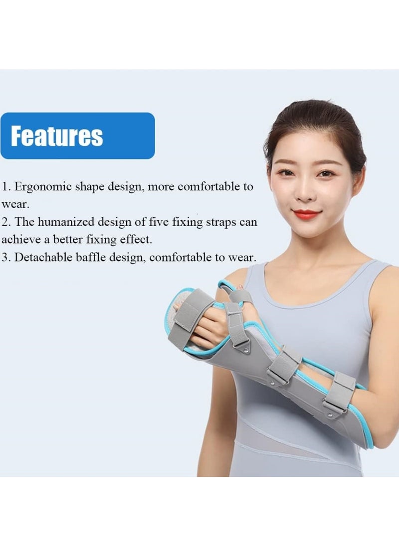 Ru syanl - Adjustable Wrist Support Orthotics Hand Fracture Fixed Strap 360 Degree Protection Hook and Loop Fastener Design Hollow Hard Shell Splint for Sprain Carpal Tunnel Joint Pain Relief - Image 1