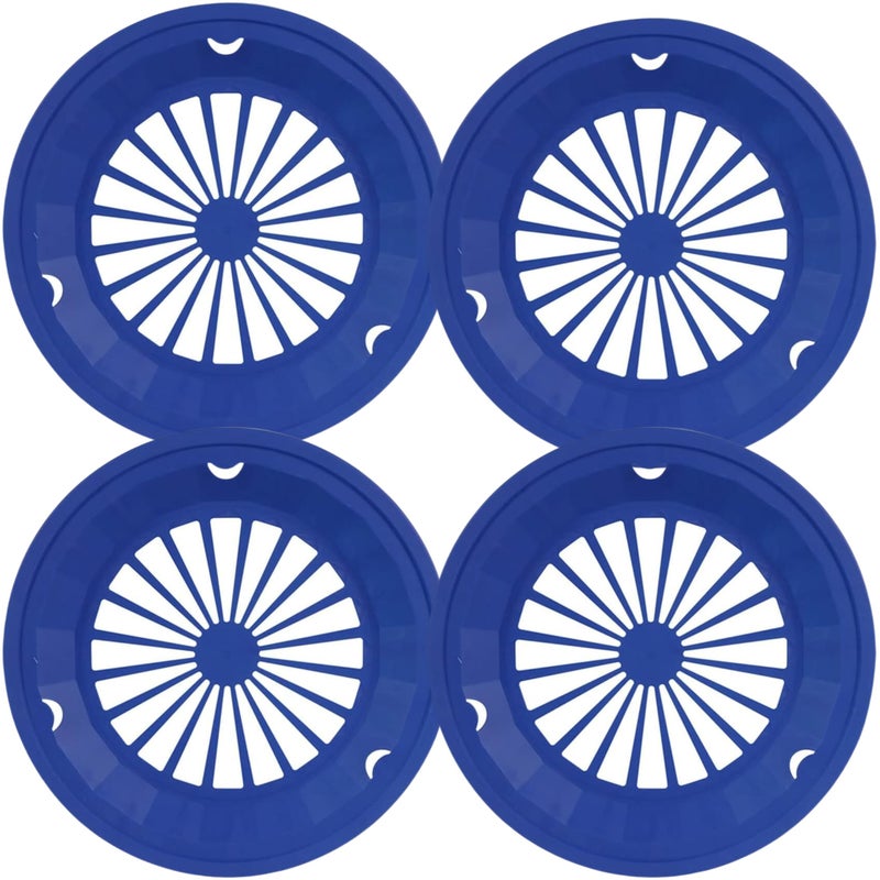 Cooking Concepts Sturdy Vented Paper Plate Holder  4 Pack Dark Blue