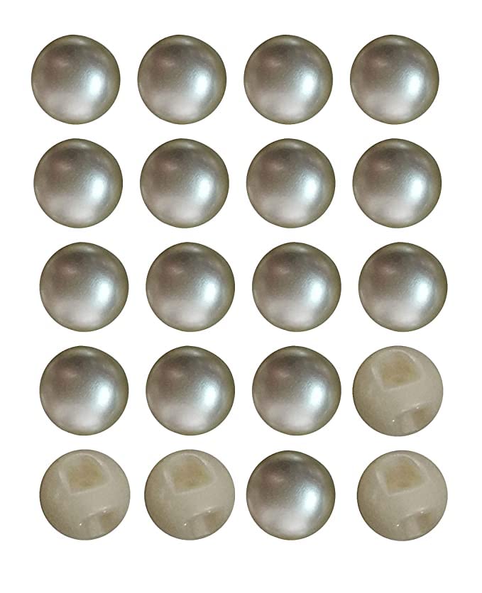 Bhavya Enterprises Pearl Buttons for Dresses White Buttons  - Image 1
