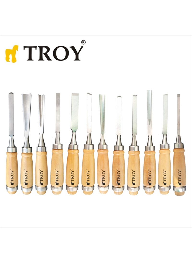 Troy 25004 Wood Carving Knife Set, 12 Pieces  - Image 1