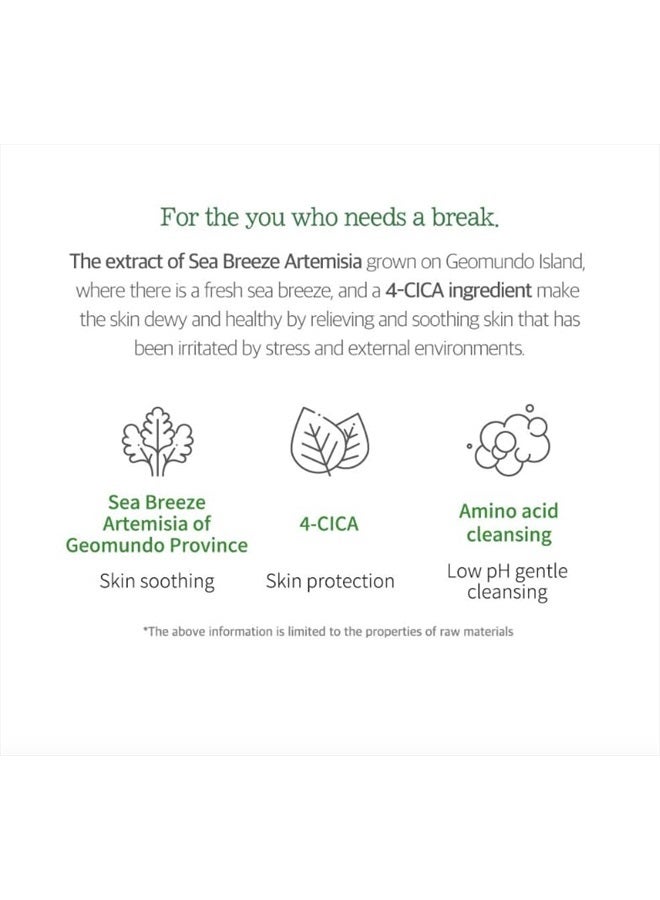 ROUND LAB Mugwort Calming Cleanser, Formulated With 4-Cica, Soothing, Low Ph, Moisturizing 5.07 Fl.Oz - Image 5