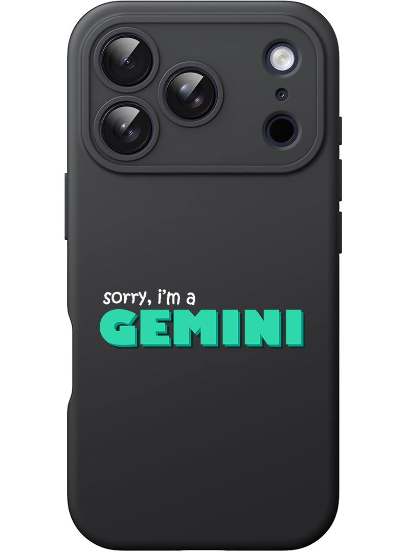 Theodor Protective Slim Fit Case Liquid Silicone Cover with Full Body Protection Anti-Scratch Shockproof Case For Apple iPhone 17 Pro (Black) Gemini - White - Image 1