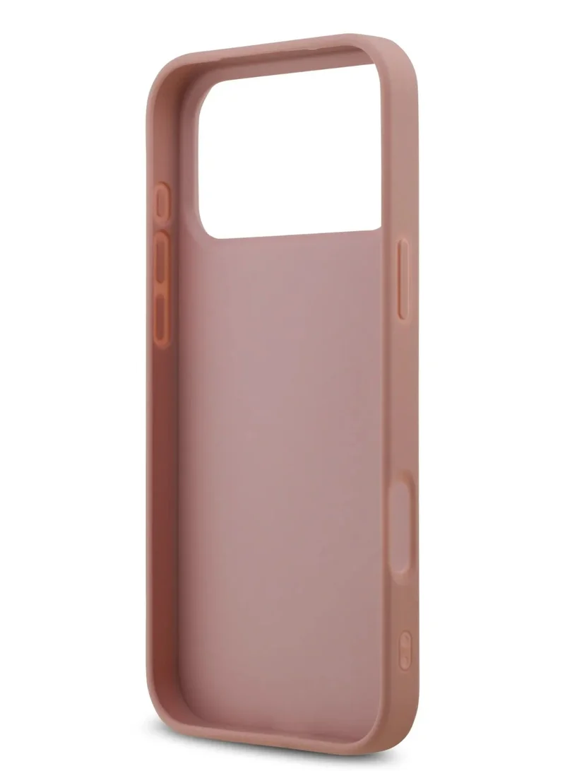 GUESS iPhone 17 Pro Max Case PU Glitter Cover With Big 4G Metal Logo - Pink