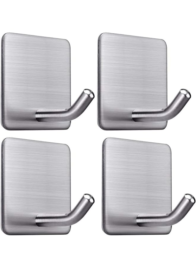 Zaboon خطاف حائط لاصق من الفولاذ المقاوم للصدأ عالي التحمل عبوة من 6 خطافات للمطبخ وغرفة النوم والحمام وباب لتعليق الملابس والمفاتيح والأقنعة مقاوم للماء والزيت من 3M. - Image 1