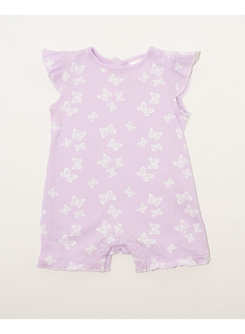 Bambimici Butterfly Printed Bodysuit Short Sleeve 2-Piece - Image 5