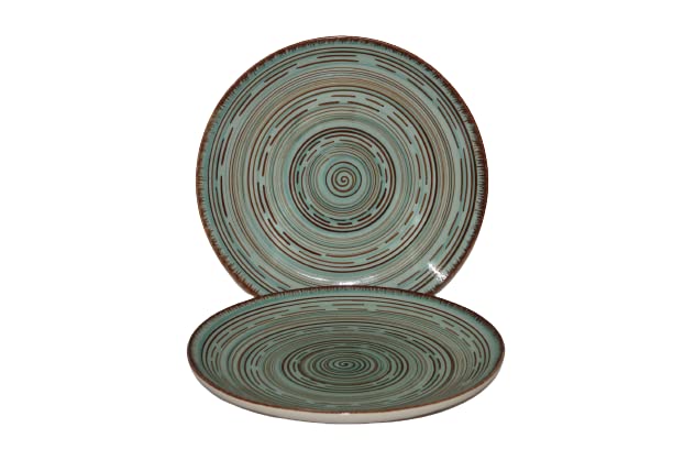 Phezent Pasco Ceramic Plates for Dinner with Katori (6 Pieces, 2 Dinner Plates, 4 Katori Bowl Dishwasher & Microwave Safe) -Dinner Sets Ceramic Dinner Set Bowls Set Dinnerware Sets - Image 2