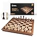 Chess Armory Wooden Chess Set 17Inch Large Chess Board with Felted Storage Box Extra Queens Handcrafted Staunton Pieces - Image 2