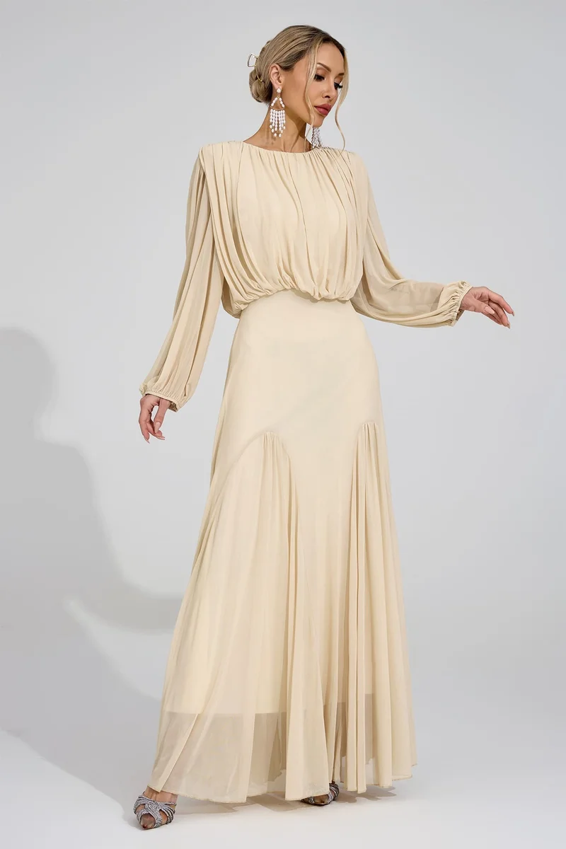 Catchall  Linnea Pleated Maxi Dress for Women | Best Price UAE