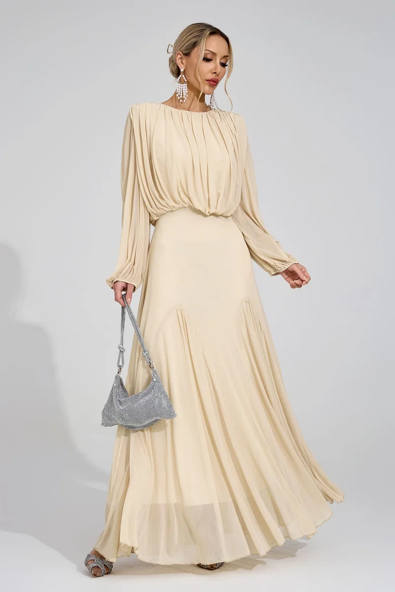 Catchall  Linnea Pleated Maxi Dress for Women | Best Price UAE