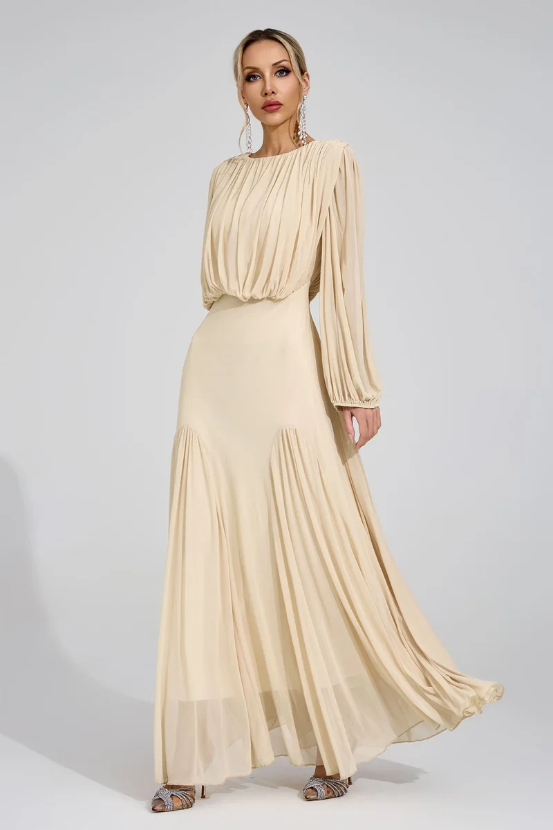 Catchall  Linnea Pleated Maxi Dress for Women | Best Price UAE
