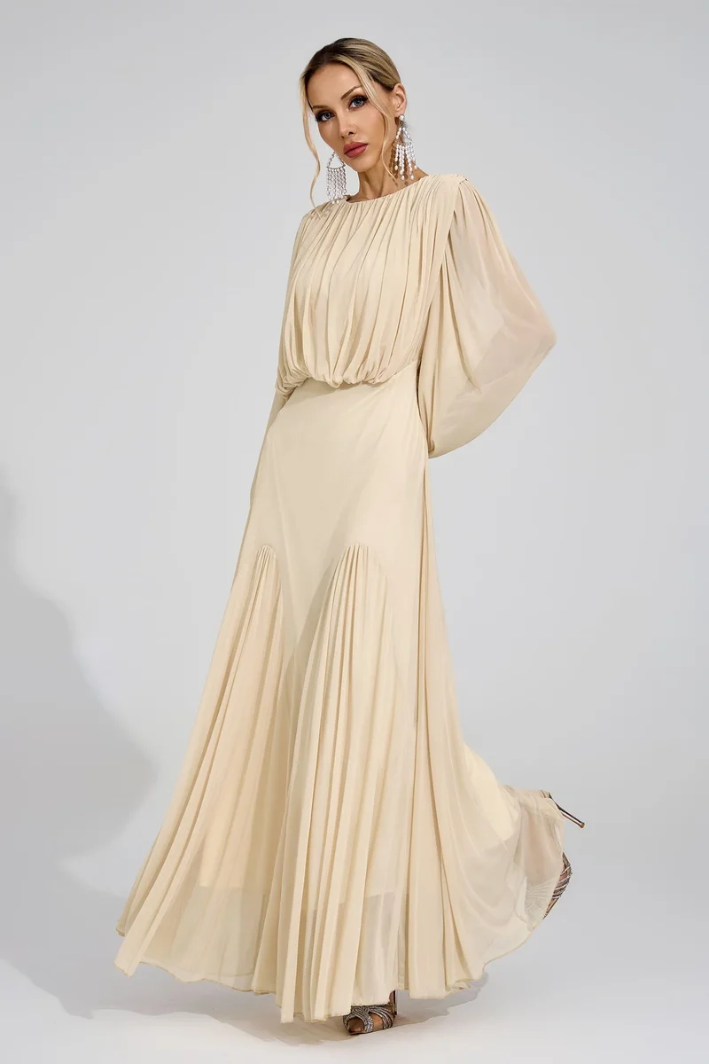 Catchall  Linnea Pleated Maxi Dress for Women | Best Price UAE