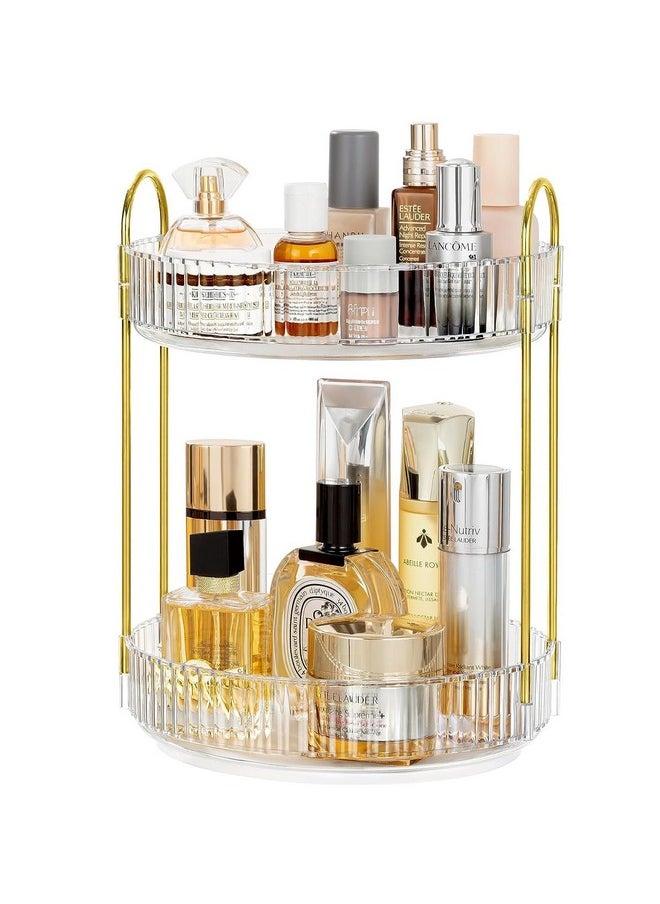 INOVERA (LABEL) INOVERA (LABEL) 360 Rotation Cosmetic Makeup Display Case (2 Tier, Transparent)  - Image 1