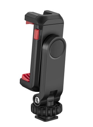 Adjustable Cell Phone Tripod Mount Adapter with Dual Cold Shoe Holders, 360° Rotatable Rubber Pad Clip for iPhone and Samsung, Perfect for Video Live Streaming and Vlogging Rig. - pzsku/Z48F03E5D16FDA058AADCZ/45/_/1723083046/aeacddc2-b9c9-4dbd-9519-ffe59c58982e