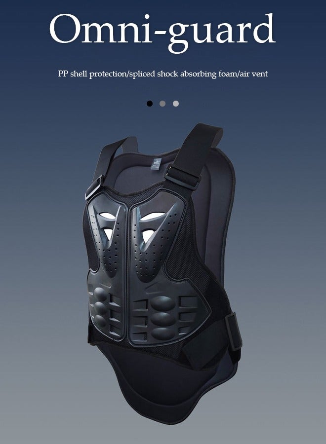DUNISO 5 Pcs Motorcycle Armor Suit，Mountain Bike Cyclecross Chest Protect Gear，Motorbike Protective Jacket，with Reflective Stripe, with Chest Back Spine Armor Knee Elbow Protection Pad for Motocross Cycling Skateboarding,L - Image 5
