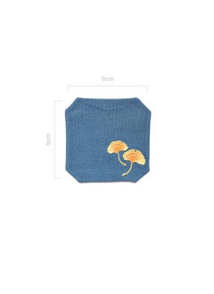 Y&D Chinese Style Cotton Linen Retro Water Absorbing Double Layer Thickened Cup Holder Fabric Embroidered Tea Cup Pad Fabric Art Cup Pad  - Image 2