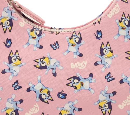 Fast Forward Bluey Hobo Handbag Purse for Girls | Official Crossbody Shoulder Bag with Adjustable Strap | Small PU Leather Toddler Purse, Preschool Handbag, Travel Tote, Everyday Mini Purse for Kids Ages 3+ - Image 4