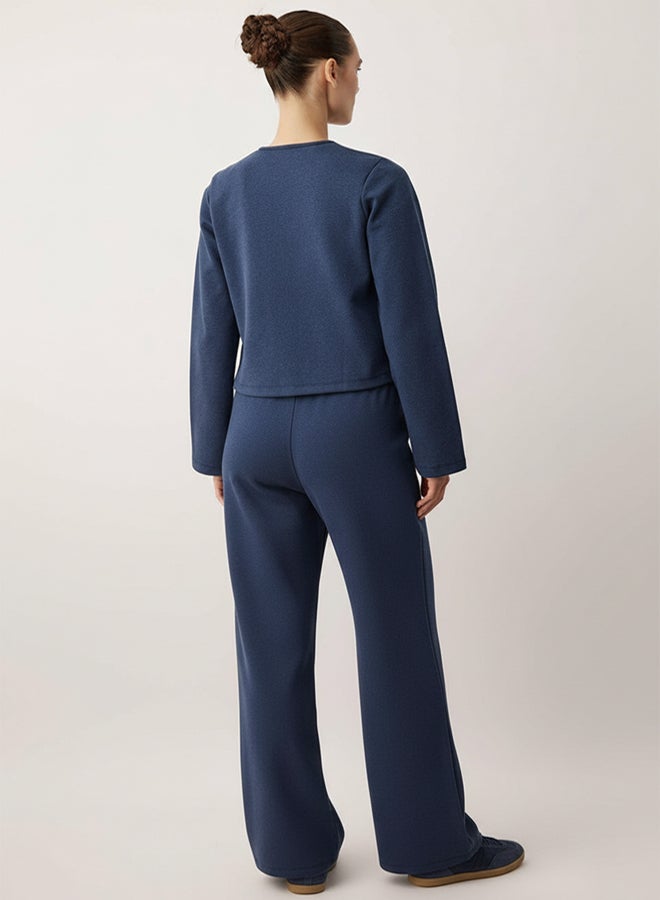 trendyol Navy Blue Regular/Normal Fit Flexible Knitted Jacket - Image 2