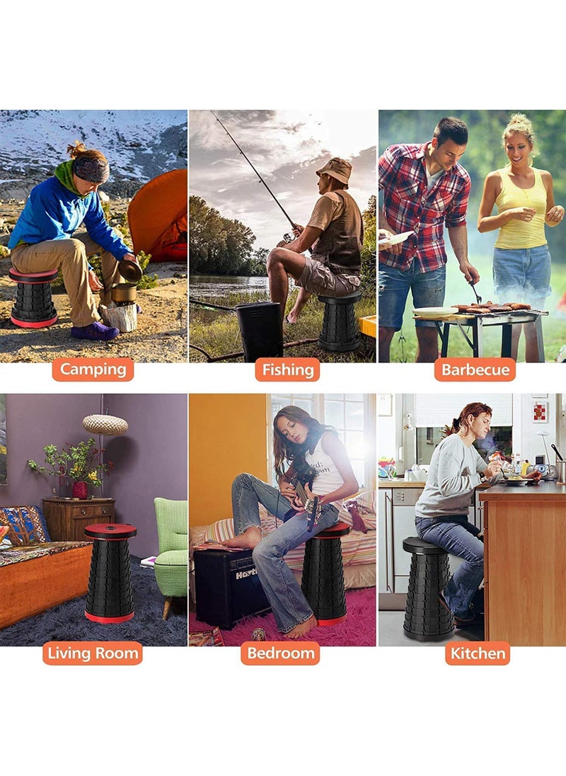 Jet Roy Jet Roy Plastic Compact Stool for The Sitting Indoor and Outdoor Portable HeightAdjustable Compact Stool MultiPurpose Folding Stool  - Image 4