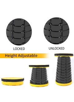 Jet Roy Jet Roy Plastic Compact Stool for The Sitting Indoor and Outdoor Portable HeightAdjustable Compact Stool MultiPurpose Folding Stool  - Image 3