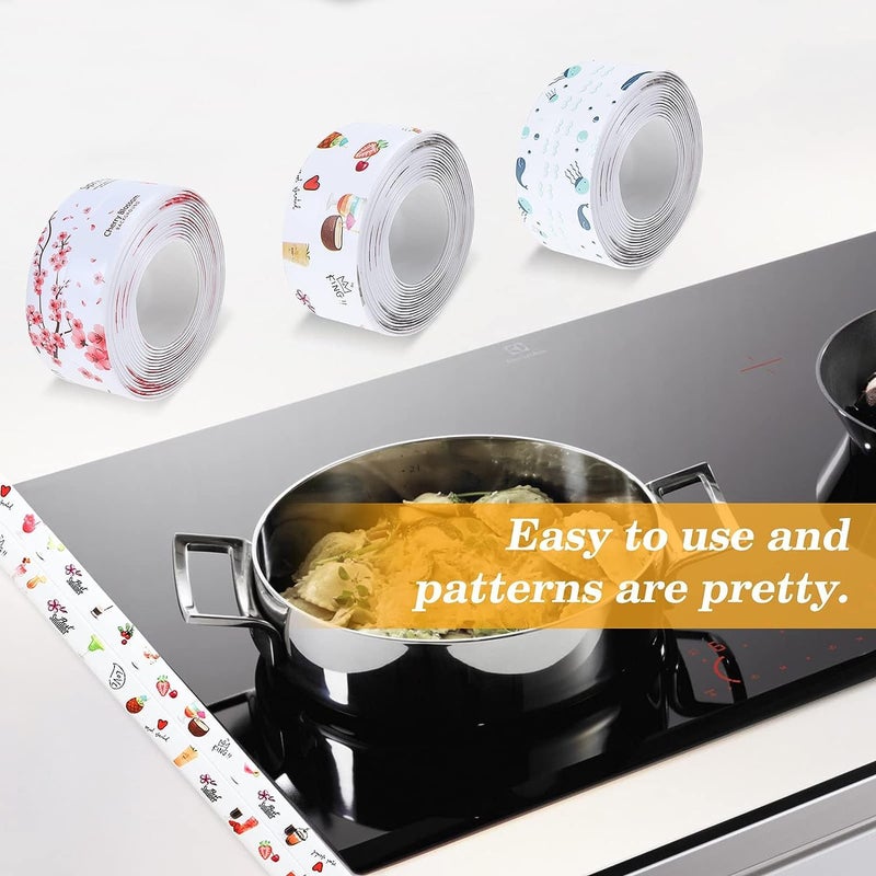Next Store "Leaves" Waterproof Caulking Tape Flexible Gap Caulking Tape for Kitchens and Bathrooms by Next Store Mildew and Moisture Protection Sticker High-end Decorative (Shape 4) - Image 1