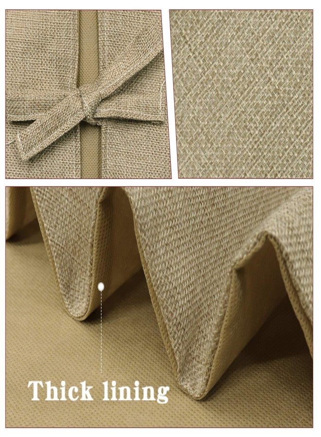 Ivenf Christmas Tree Skirt, 36 inches Small Double-Layer Burlap Plain Tree Skirts, Rustic Jute Tree Skirt for Xmas Holiday Home Decor, Fall Winter Farmhouse Brown Burlap Christmas Decorations Indoor - Image 4
