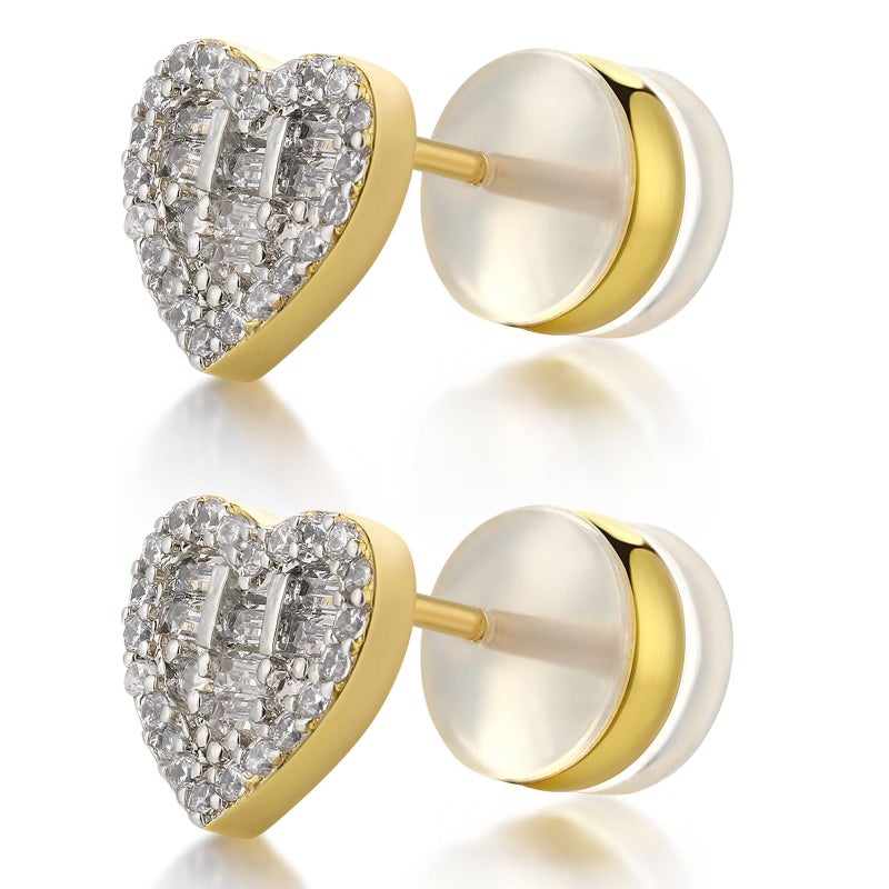 Formulen Silicone Earring Backs, 18K Gold Plated, Secure Locking for Heavy Earrings, Hypoallergenic Clear - Image 4