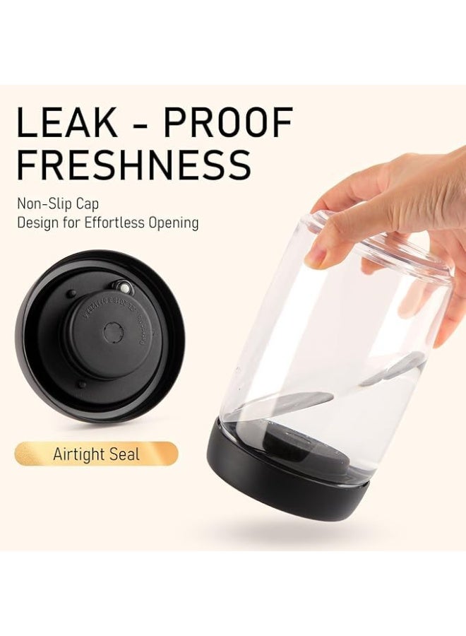 MIXDE Coffee Vacuum Container Jars, Food Coffee Bean Storage Containers with Lids Airtight, Plastic Wide Mouth Mason Jars Vacuum Sealer, Manual Vacuum Extraction Sealed Tank - Image 2