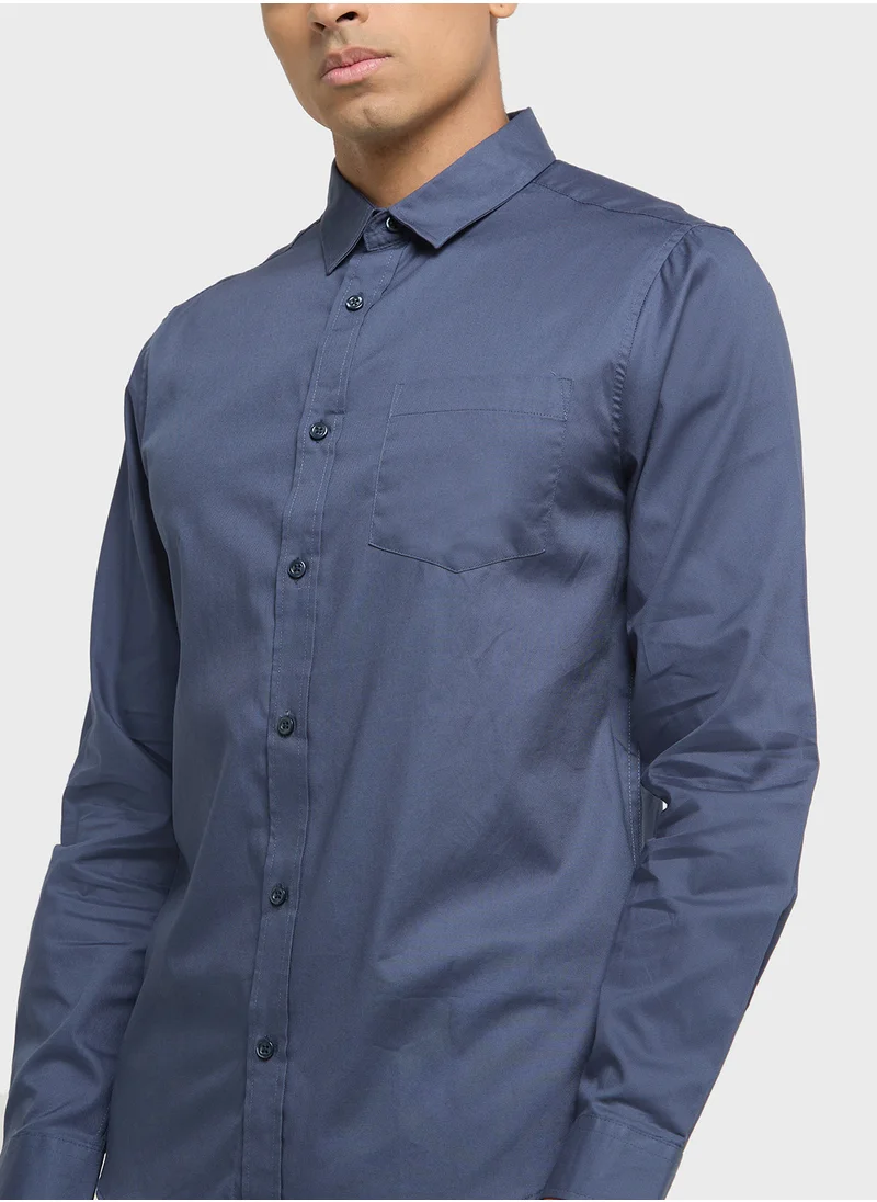 Robert Wood Long Sleeve Shirt   Single Pocket