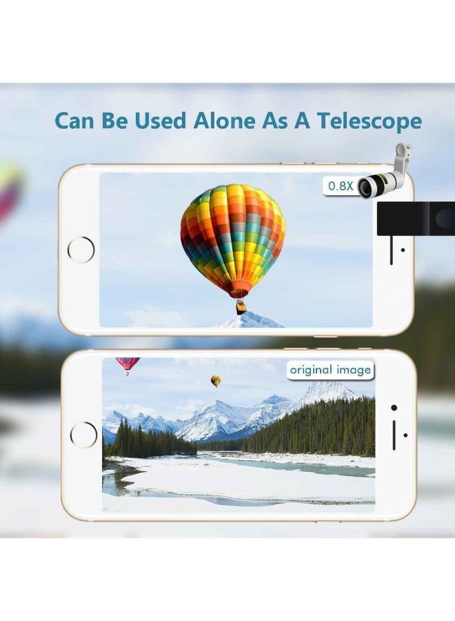 إيزي لايف عدسات كاميرا الهاتف المحمول زووم Telephoto Universal Clip-On Lens Kit for iPhone - Image 5