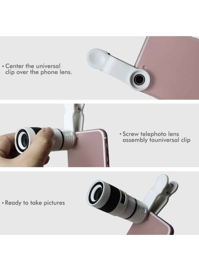 إيزي لايف عدسات كاميرا الهاتف المحمول زووم Telephoto Universal Clip-On Lens Kit for iPhone - Image 4