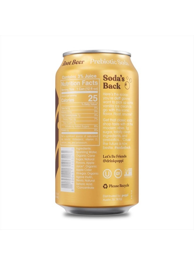 Poppi Root Beer Prebiotic Soda Single, 12 FZ - Image 2