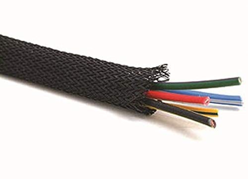 Rpi shop 10mm Polyester Braided Sleeve Nylon Braided sleeve Wire sleeve braided expandable sleeve for good wire protection Color Black 10 Meter - Image 3