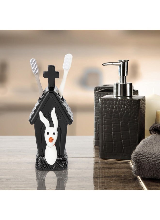 Jay Franco - Disney Nightmare Before Christmas Toothbrush Holder - Black & White Resin Pencil Holder Features Zero - Bathroom Storage - Image 1